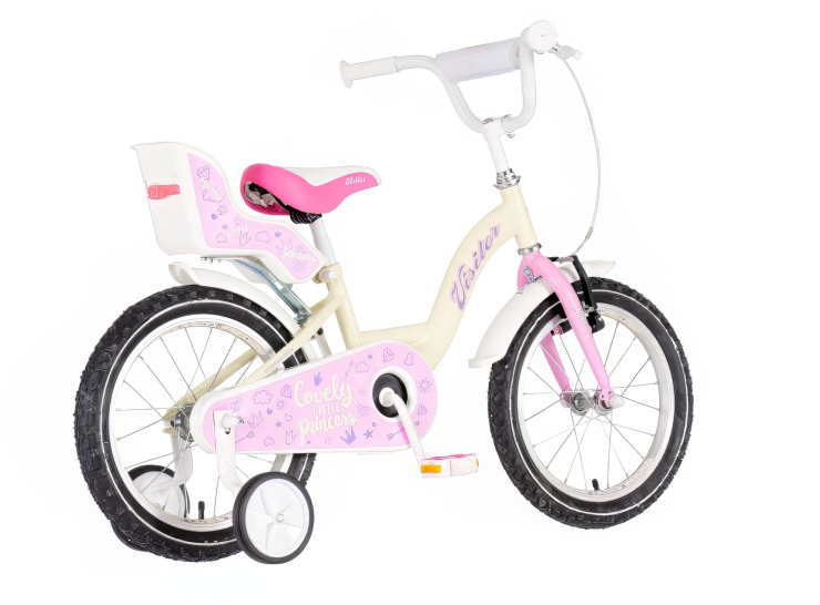 Bicikl kids visitor liloo 16" 9" v-brake kontra 105-125cm (16") bež roze mat bicikl kids visitor liloo 16 bicikl visitor liloo 16 inča bež roze mat za devojčice