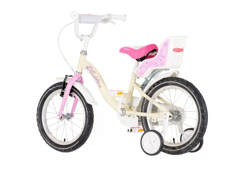 Bicikl kids visitor liloo 16" 9" v-brake kontra 105-125cm (16") bež roze mat bicikl kids visitor liloo 16 bicikl visitor liloo 16 inča bež roze mat za devojčice