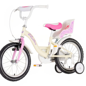 Bicikl kids visitor liloo 16" 9" v-brake kontra 105-125cm (16") bež roze mat bicikl kids visitor liloo 16 bicikl visitor liloo 16 inča bež roze mat za devojčice