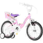 Bicikl kids visitor liloo 16" 9" v-brake kontra 105-125cm (16") roze bicikl kids visitor liloo 16 bicikl kids visitor liloo roze boja za devojčice sa točkovima