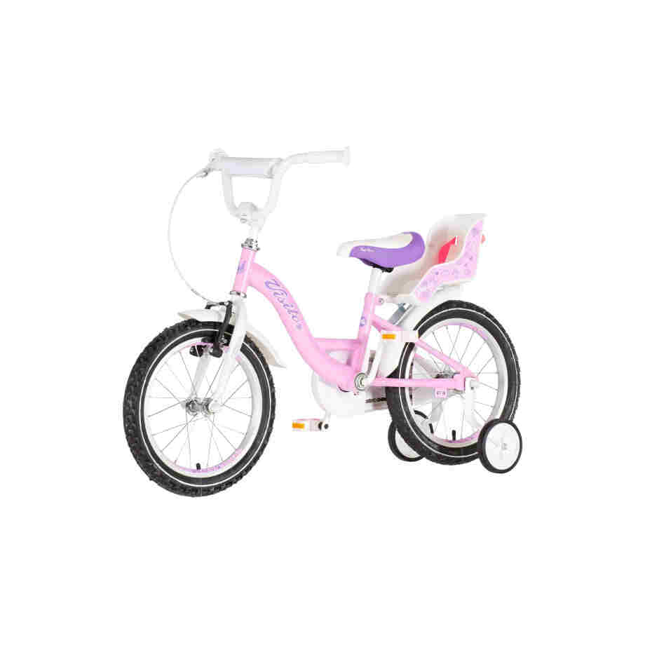 Bicikl kids visitor liloo 16" 9" v-brake kontra 105-125cm (16") roze bicikl kids visitor liloo 16 bicikl kids visitor liloo roze boja za devojčice sa točkovima