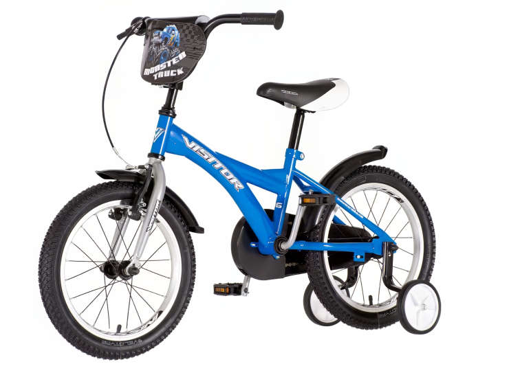 bicikl kids visitor truck 16 plavi dečiji bicikl sa v-brake kočnicama