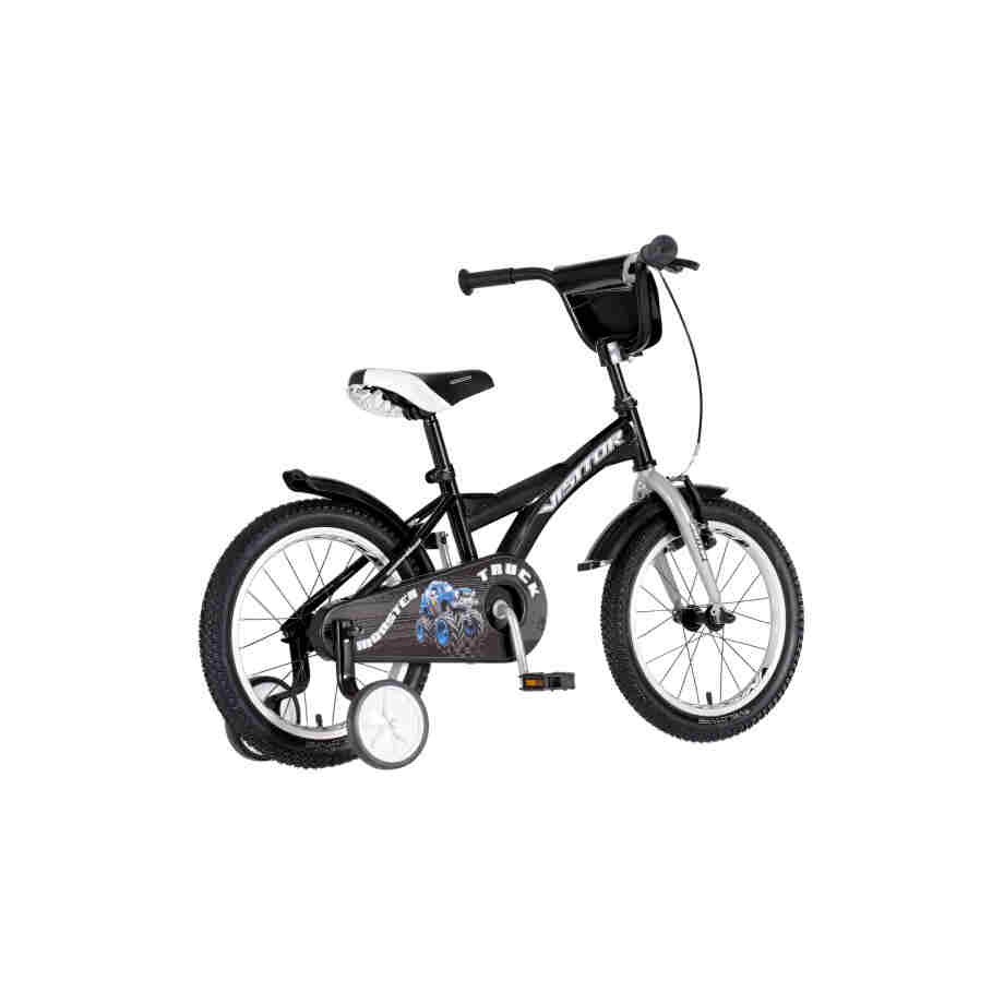 Bicikl kids visitor truck 16" 9" v-brake kontra 105-125cm (16") crno sivi bicikl kids visitor truck 16 inča crno sivi sa podesivim sedištem