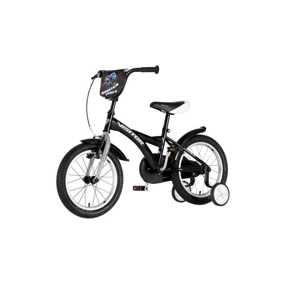 Bicikl kids visitor truck 16" 9" v-brake kontra 105-125cm (16") crno sivi bicikl kids visitor truck 16 inča crno sivi sa podesivim sedištem