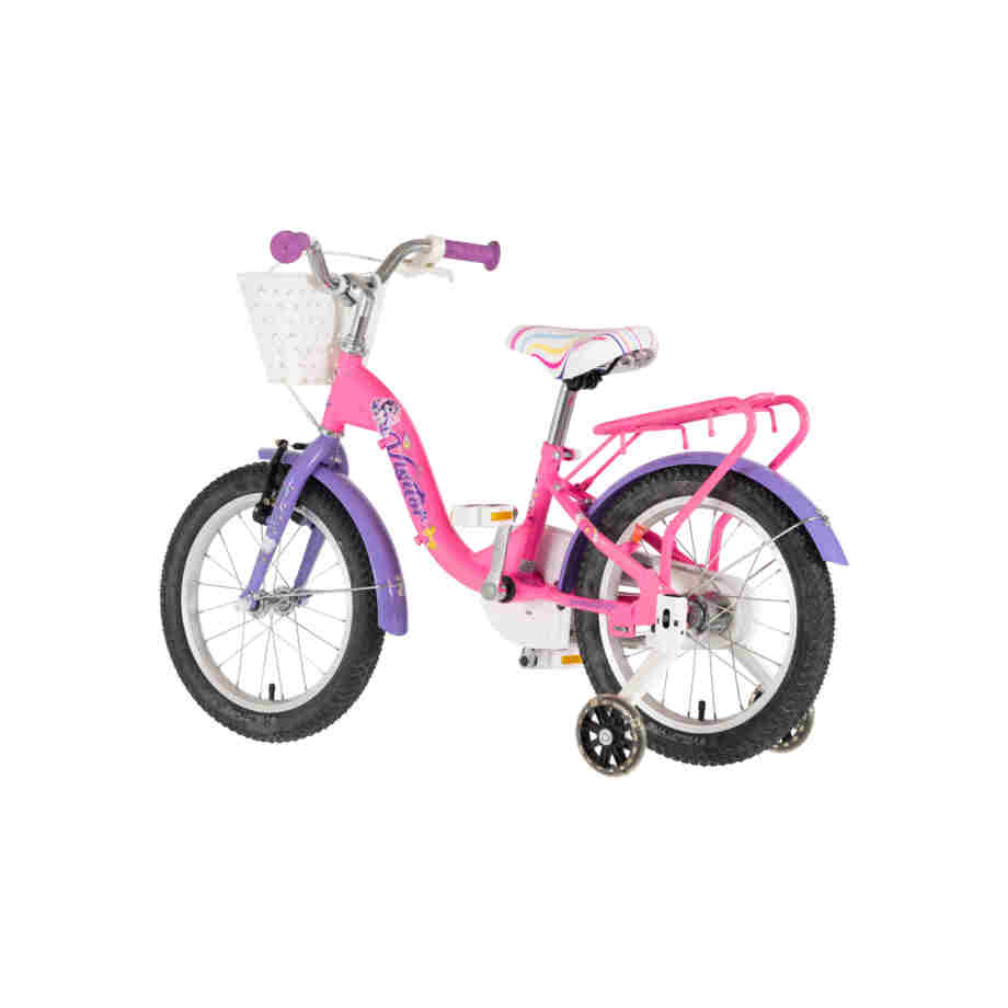Bicikl kids visitor unicorn 16" 9" v-brake kontra 105-125cm (16") roze uv sjaj bicikl kids visitor unicorn 16 visitor unicorn 16 dečiji bicikl roze uv sjaj sa pomoćnim