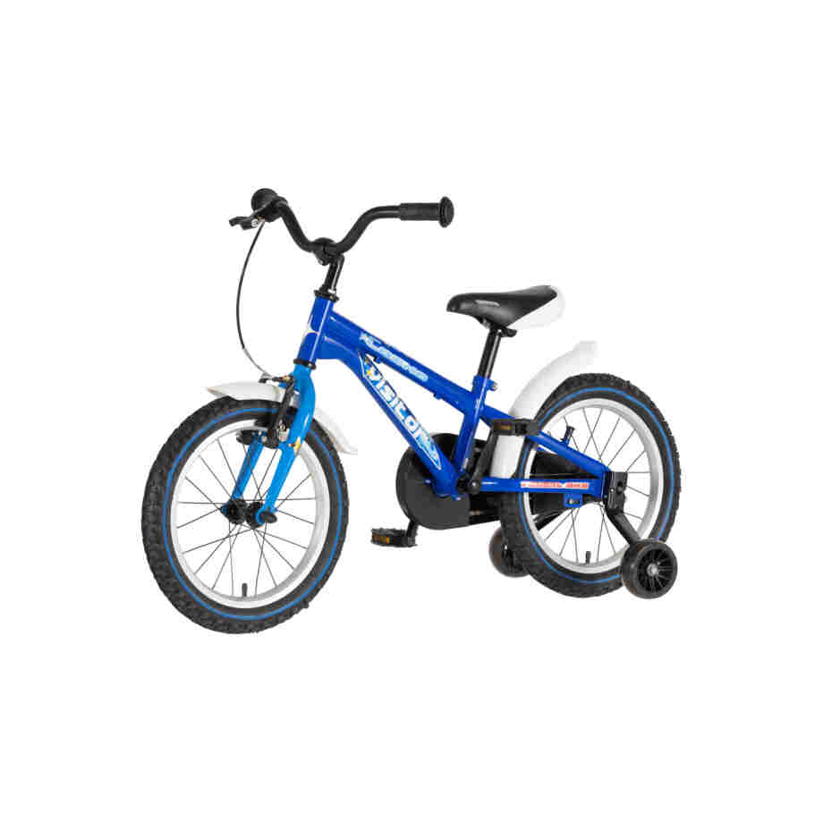 Bicikl kids visitor cosmo 16" 9" v-brake kontra 105-125cm (16") plavi bicikl kids visitor cosmo 16 dečiji bicikl visitor cosmo 16 plavi sa pomoćnim točkićima