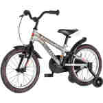Bicikl kids visitor kopacko 16" 9" v-brake kontra 105-125cm (16") srebrni sjaj uv bicikl kids visitor kopacko 16 dečiji bicikl visitor kopacko 16 inča srebrni sa pomoćnim točkićima