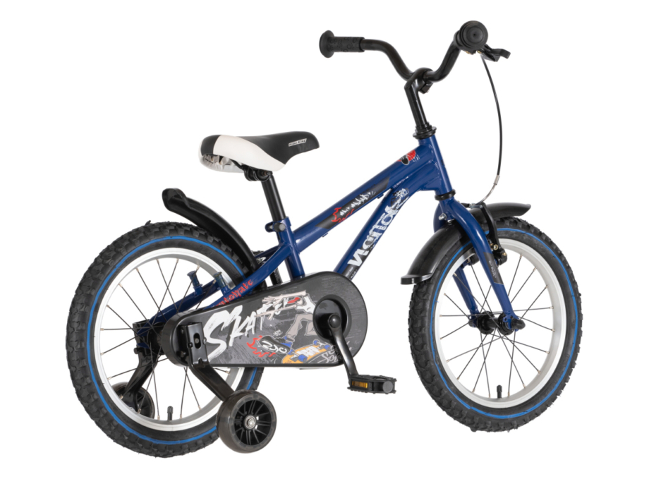 BICIKL KIDS VISITOR BEATSKATE 16" 9" V-BRAKE KONTRA 105-125CM (16") PLAVI PERLA bicikl kids visitor beatskate 16" plavi perla sa pomoćnim točkićima za decu