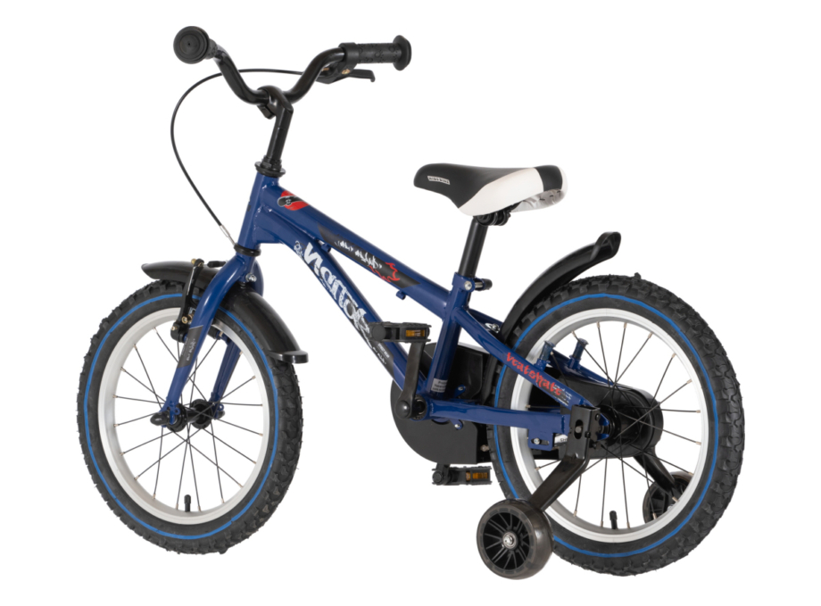 BICIKL KIDS VISITOR BEATSKATE 16" 9" V-BRAKE KONTRA 105-125CM (16") PLAVI PERLA bicikl kids visitor beatskate 16" plavi perla sa pomoćnim točkićima za decu