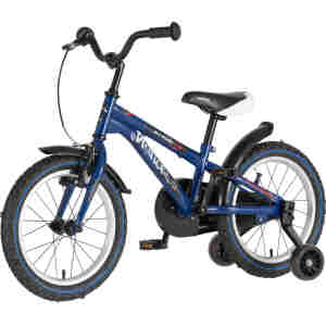 bicikl kids visitor beatskate 16" plavi perla sa pomoćnim točkićima za decu