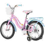 Bicikl kids visitor pearl 16" 9" v-brake kontra 105-125cm (16") roze bicikl kids visitor pearl 16 visitor pearl 16 roze dečiji bicikl sa pomoćnim točkićima za