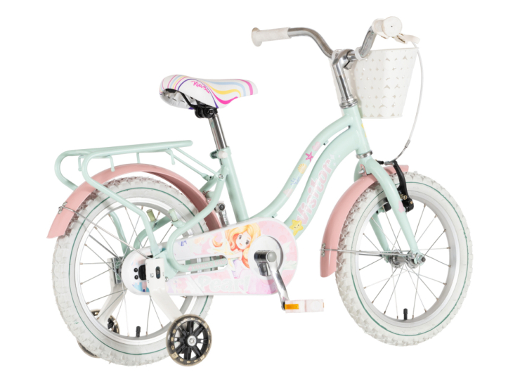 Bicikl kids visitor pearl 16" 9" v-brake kontra 105-125cm (16") tirkiz bicikl kids visitor pearl 16 tirkiz sa korpom i pomoćnim točkićima
