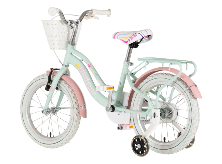 Bicikl kids visitor pearl 16" 9" v-brake kontra 105-125cm (16") tirkiz bicikl kids visitor pearl 16 tirkiz sa korpom i pomoćnim točkićima