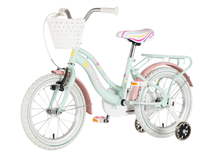 Bicikl kids visitor pearl 16" 9" v-brake kontra 105-125cm (16") tirkiz bicikl kids visitor pearl 16 tirkiz sa korpom i pomoćnim točkićima