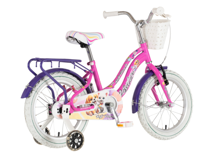 Bicikl kids visitor best friend 16" 9" v-brake kontra 105-125cm (16") roze neon uv sjaj bicikl kids visitor best friend visitor best friend 16 dečiji bicikl roze neon uv sjaj