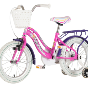 Bicikl kids visitor best friend 16" 9" v-brake kontra 105-125cm (16") roze neon uv sjaj bicikl kids visitor best friend visitor best friend 16 dečiji bicikl roze neon uv sjaj