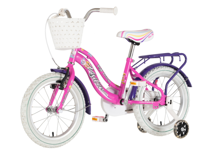 Bicikl kids visitor best friend 16" 9" v-brake kontra 105-125cm (16") roze neon uv sjaj bicikl kids visitor best friend visitor best friend 16 dečiji bicikl roze neon uv sjaj