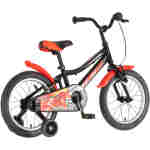 bicikl kids visitor redstriker 16 visitor redstriker 16 dečiji bicikl crno crveni sa pomoćnim točkićima