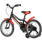 bicikl kids visitor redstriker 16 visitor redstriker 16 dečiji bicikl crno crveni sa pomoćnim točkićima