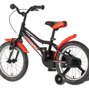bicikl kids visitor redstriker 16 visitor redstriker 16 dečiji bicikl crno crveni sa pomoćnim točkićima