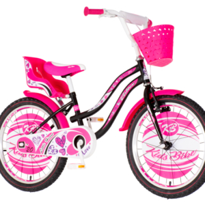 Bicikl kids visitor heart 20" 11" v-brake  kontra 115-135cm (20") crno roze