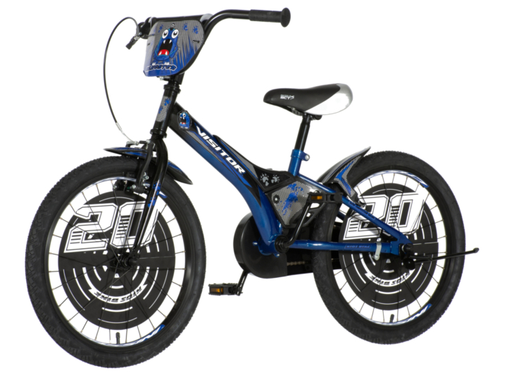 Bicikl kids visitor bluester 20" 10" v-brake kontra 115-135cm (20") crno plavi perla bicikl kids visitor bluester 20 visitor bluester dečiji bicikl 20 inča crno plavi sa v-brake