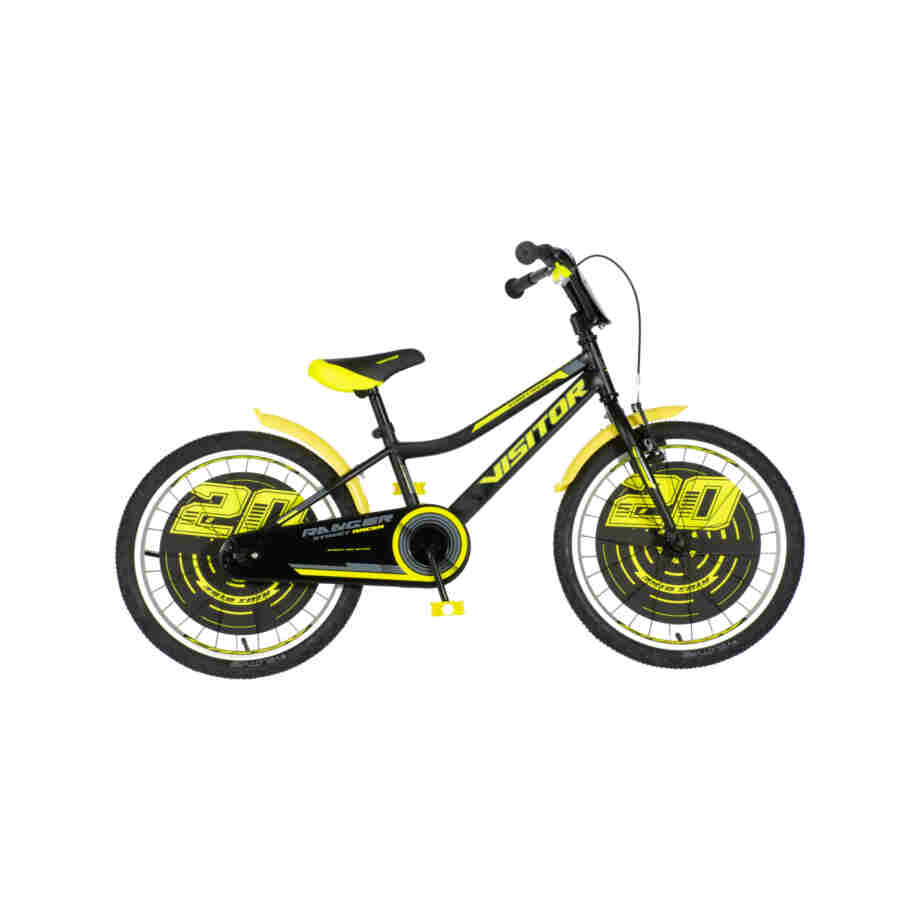 Bicikl kids visitor ranger 20" 10" v-brake kontra 115-135cm (20") crno žuti polu mat 1203068 05