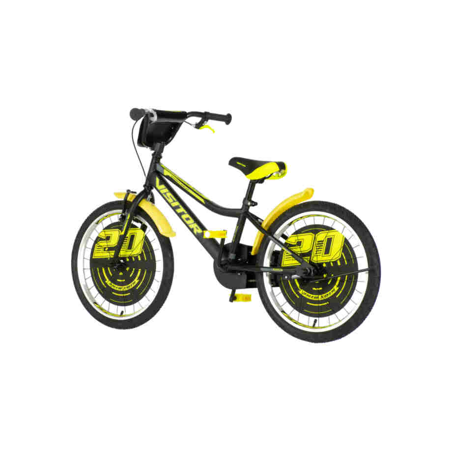 Bicikl kids visitor ranger 20" 10" v-brake kontra 115-135cm (20") crno žuti polu mat 1203068 13