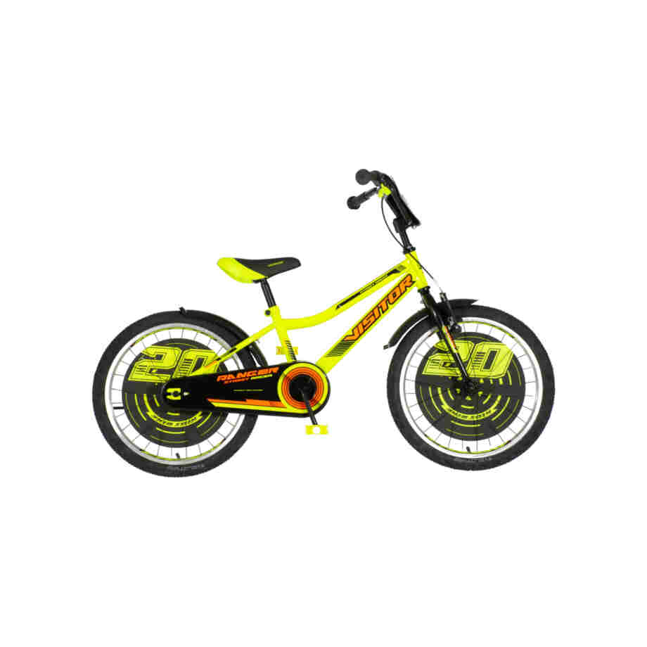 Bicikl kids visitor ranger 20" 10" v-brake kontra 115-135cm (20") neon žuti uv 1203069 05