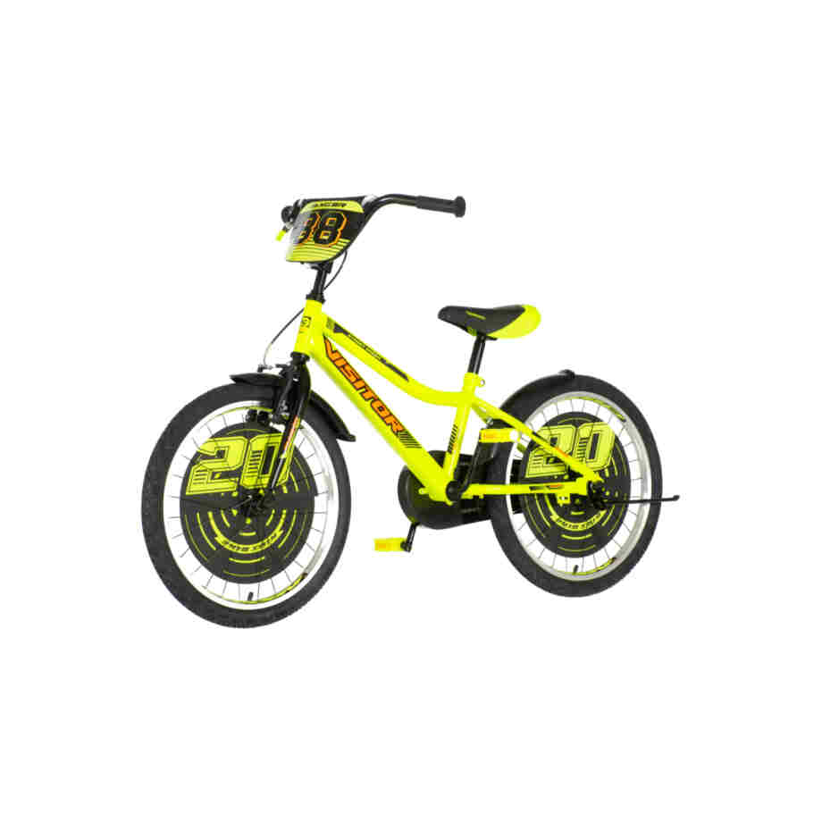 Bicikl kids visitor ranger 20" 10" v-brake kontra 115-135cm (20") neon žuti uv 1203069 17