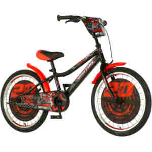 bicikl kids visitor xtreme 20 inča crno crveni sa čeličnim okvirom