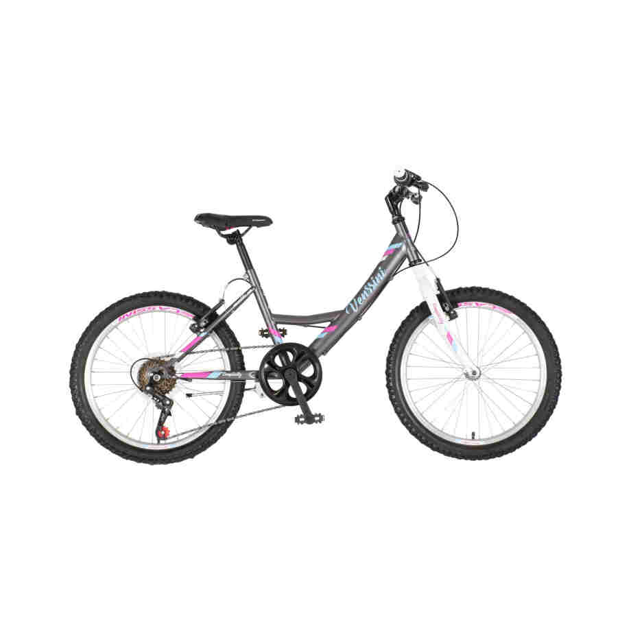 Bicikl junior 20 venssini parma 20" 13" v-brake 6 brzina 120-142cm (xxs) sivi polu mat bicikl junior 20 venssini parma sivi polu mat sa v-brake kočnicama