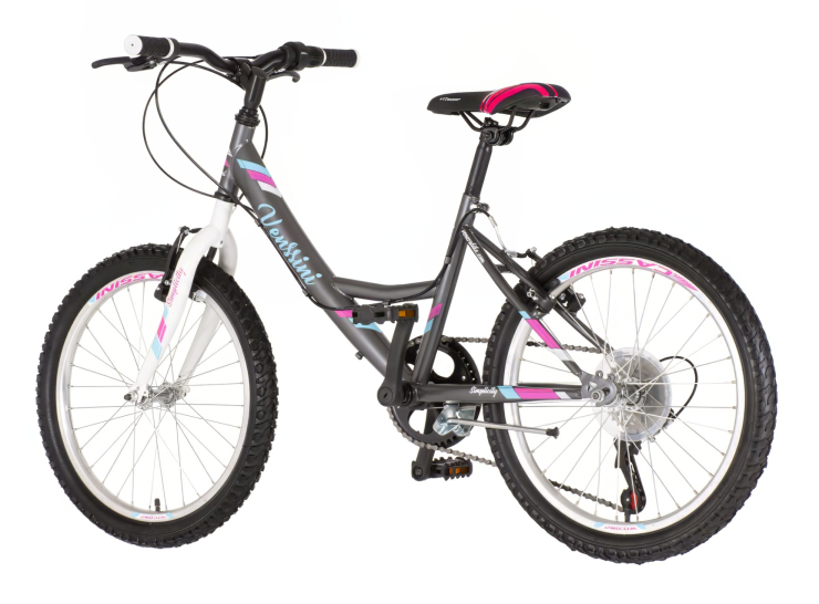 bicikl junior 20 venssini parma sivi polu mat sa v-brake kočnicama