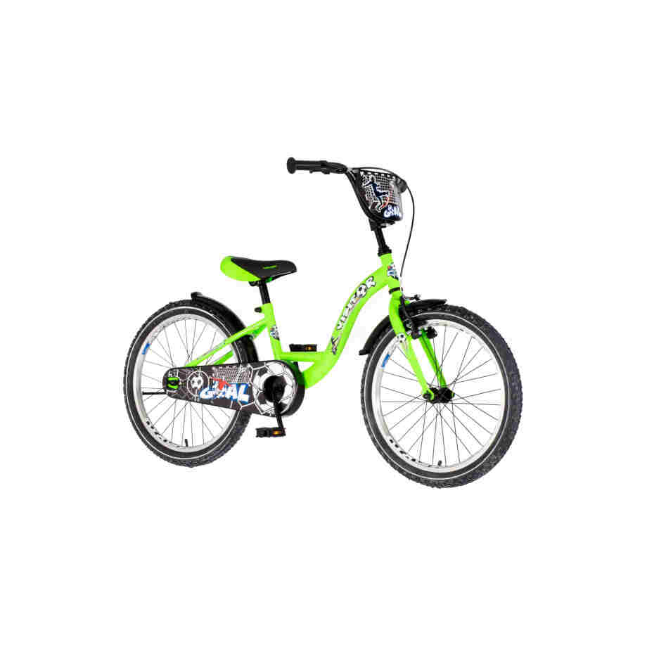 bicikl kids visitor goal 20 neon zeleni sa v-brake kočnicama