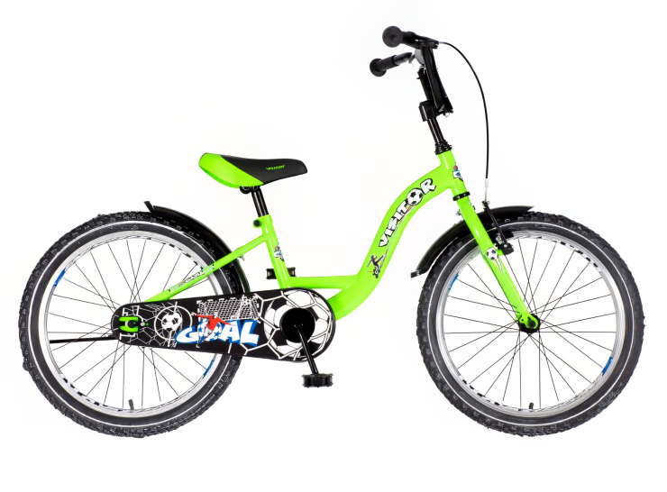 bicikl kids visitor goal 20 neon zeleni sa v-brake kočnicama
