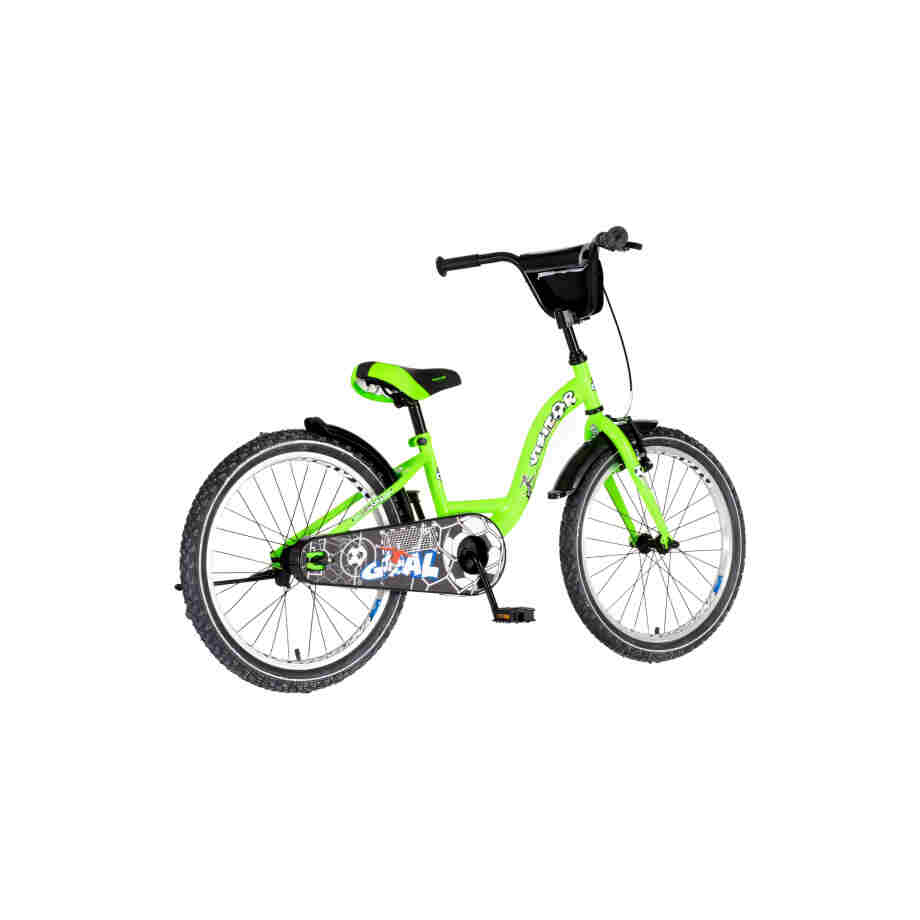 Bicikl kids visitor goal 20" 10" v-brake kontra 115-135cm (20") neon zeleni bicikl kids visitor goal 20 neon zeleni sa v-brake kočnicama