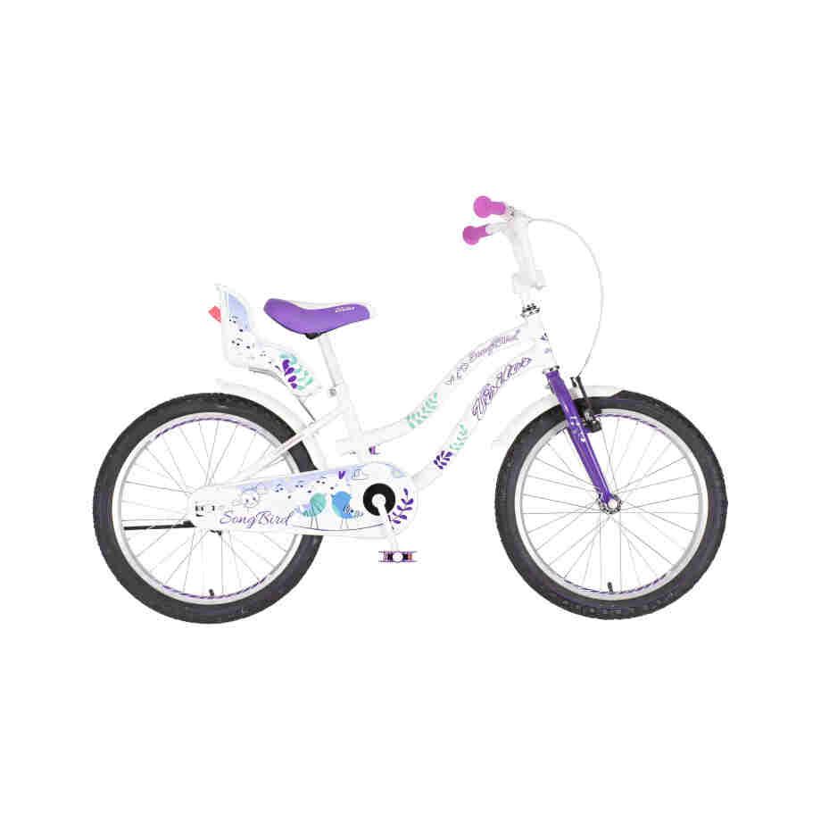 Bicikl kids visitor songbird 20" 11" v-brake kontra 115-135cm (20") belo ljubičasti perla bicikl kids visitor songbird 20 visitor songbird bicikl za devojčice 20 inča belo ljubičasti perla