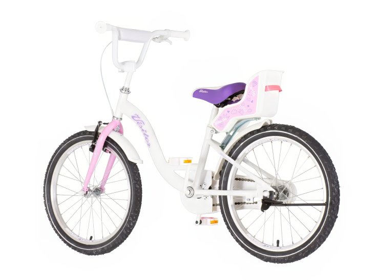 Bicikl kids visitor liloo 20" 10" v-brake kontra 115-135cm (20") belo roze perla bicikl kids visitor liloo 20 belo roze perla za devojčice