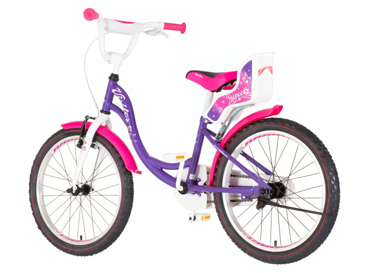 Bicikl kids visitor princess 20" 11" v-brake kontra 115-135cm (20") ljubičasti perla bicikl kids visitor princess 20 bicikl visitor princess 20 inča ljubičasti perla za devojčice