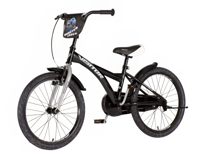Bicikl kids visitor truck 20" 10" v-brake kontra 115-135cm (20") crno sivi bicikl kids visitor truck 20 crno sivi sa podesivim sedištem