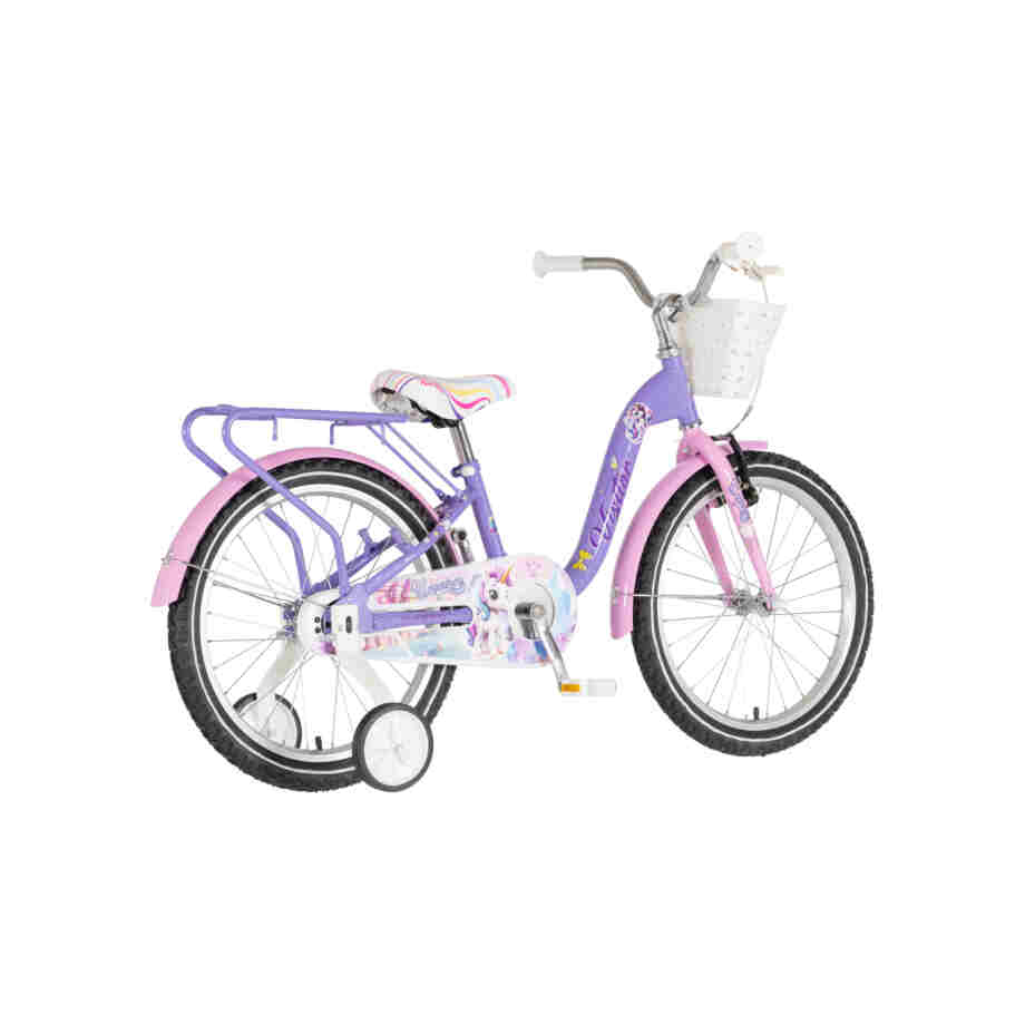 bicikl kids visitor unicorn 20 dečiji bicikl visitor unicorn 20 ljubičasti sa v-brake i kontra