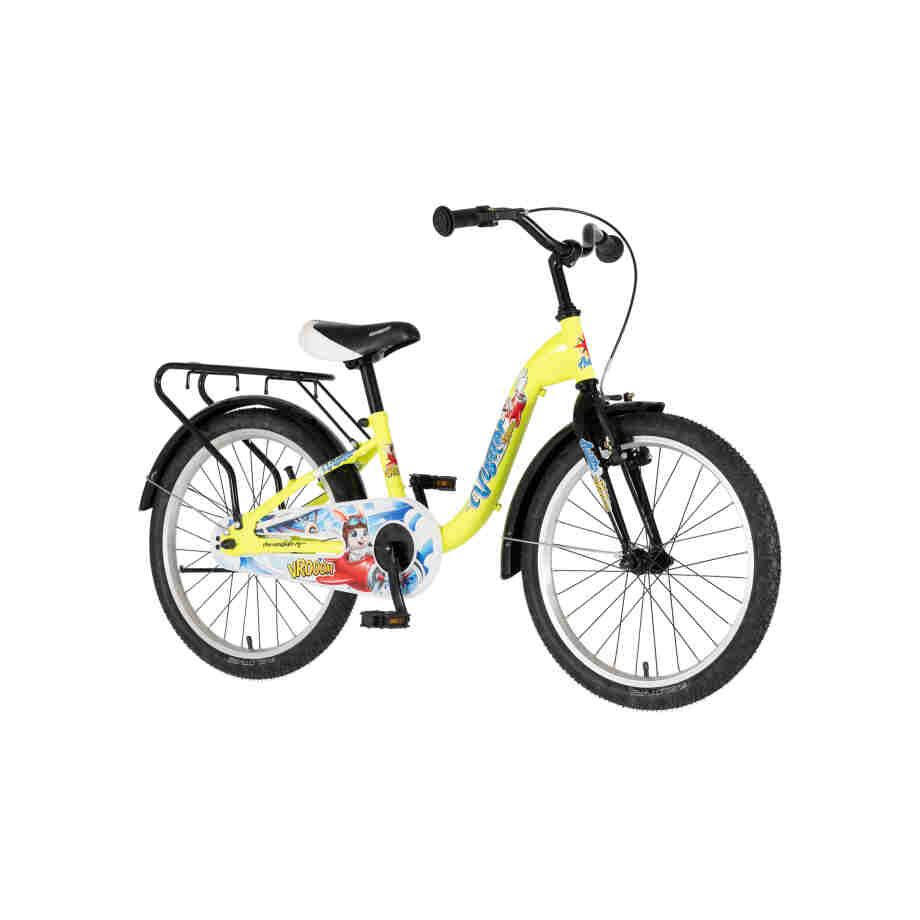 bicikl kids visitor aviator 20 visitor aviator 20 dečiji bicikl neon žuti v-brake kontra kočnica