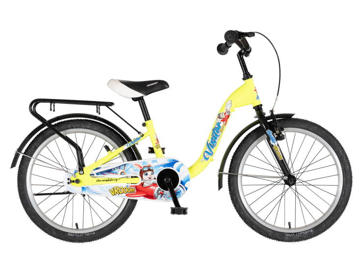 Bicikl kids visitor aviator 20" 10" v-brake kontra 115-135cm (20") neon žuti bicikl kids visitor aviator 20 visitor aviator 20 dečiji bicikl neon žuti v-brake kontra kočnica