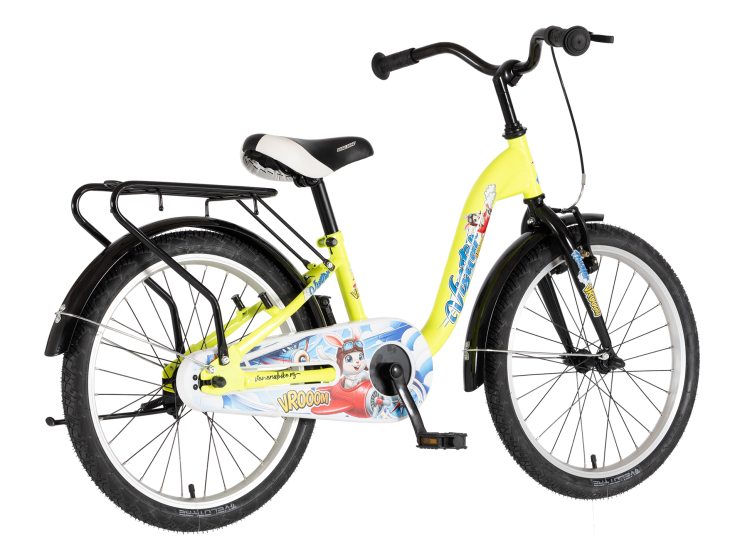 Bicikl kids visitor aviator 20" 10" v-brake kontra 115-135cm (20") neon žuti bicikl kids visitor aviator 20 visitor aviator 20 dečiji bicikl neon žuti v-brake kontra kočnica