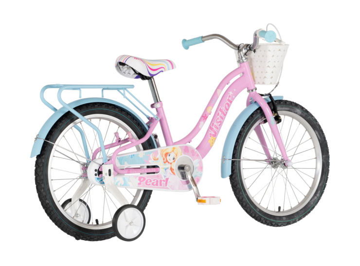 Bicikl kids visitor pearl 20" 10" v-brake kontra 115-135cm (20") roze bicikl kids visitor pearl 20 dečiji bicikl visitor pearl 20 cola roze v-brake kontra kočnica