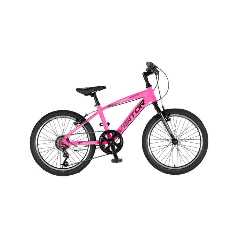 Bicikl junior 20 visitor fox roll alu 20" tvrda alu 12" v-brake 6 brzina 132-155cm (xs) roze neon u bicikl junior 20 visitor fox visitor fox roll alu dečiji bicikl 20 inča roze neon