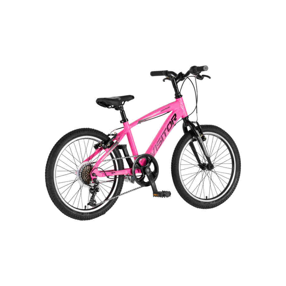 Bicikl junior 20 visitor fox roll alu 20" tvrda alu 12" v-brake 6 brzina 132-155cm (xs) roze neon u bicikl junior 20 visitor fox visitor fox roll alu dečiji bicikl 20 inča roze neon