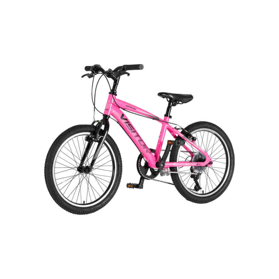 Bicikl junior 20 visitor fox roll alu 20" tvrda alu 12" v-brake 6 brzina 132-155cm (xs) roze neon u bicikl junior 20 visitor fox visitor fox roll alu dečiji bicikl 20 inča roze neon