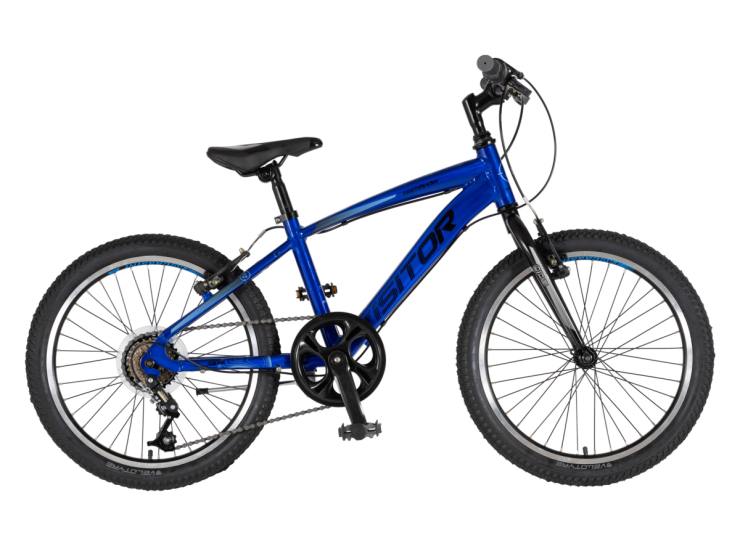 Bicikl junior 20 visitor fox roll alu 20" tvrda alu 12" v-brake 6 brzina 132-155cm (xs) plavi perla bicikl junior 20 visitor fox visitor fox roll alu 20 inča plavi perla dečiji bicikl