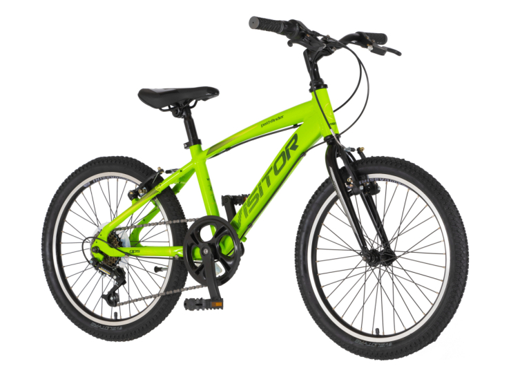 bicikl junior 20 visitor fox roll alu zeleni neon točkovi 20 inča v-brake